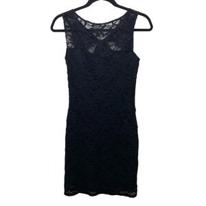 Jump Apparel Womens Small Lace Cocktail Party Dress Sleeveless Mini Bow Back
